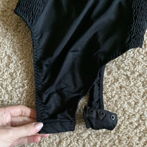 Victoria’s Secret Black Ruched Bodysuit Teddy Sz S - Picture 6 of 7